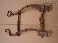 Hand-forged horse bridle wrought iron from antiquity