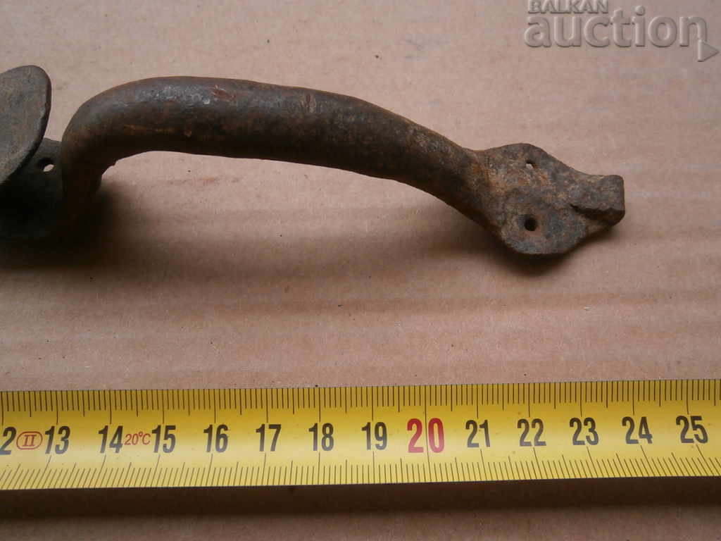 Auction An old wrought-iron latch, a lock, a latch for the old gate Auction An old wrought-iron latch, a lock, a latch for the old gate