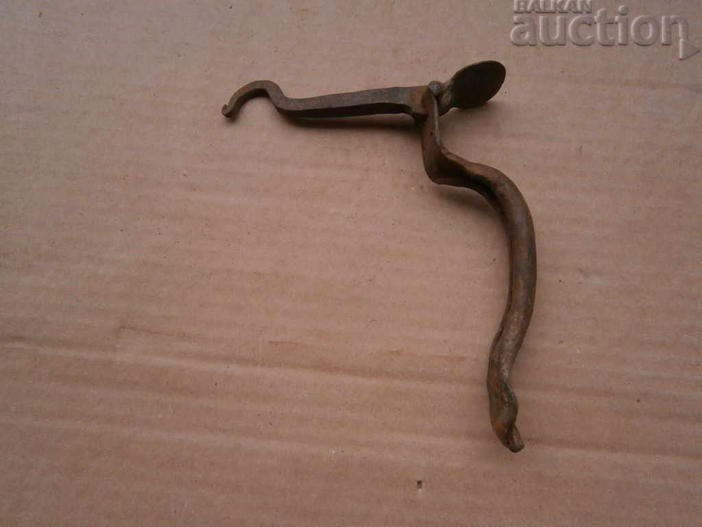 Delivery of An old wrought-iron latch, a lock, a latch for the old gate Delivery of An old wrought-iron latch, a lock, a latch for the old gate