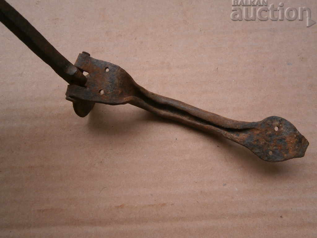 An old wrought-iron latch, a lock, a latch for the old gate - 5 An old wrought-iron latch, a lock, a latch for the old gate - 5