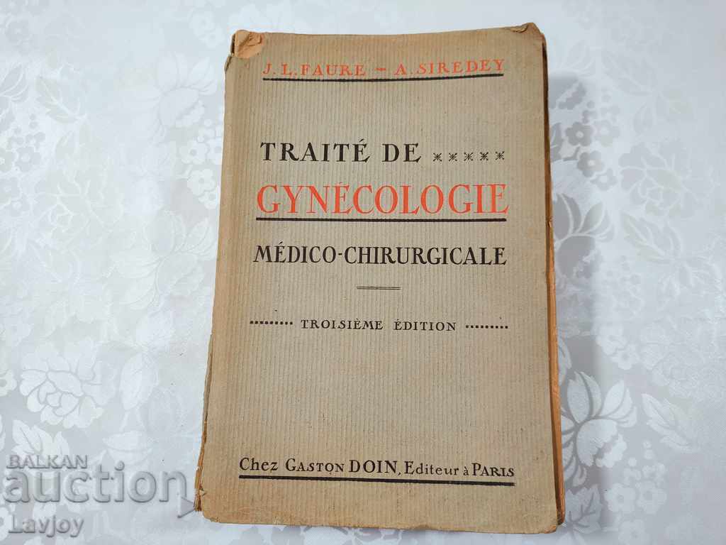 Old ANTIQUE book GYNECOLOGY Medicine - 1923