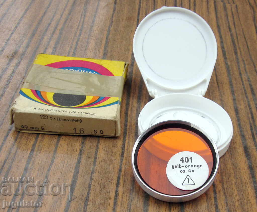 orange German unused JENA foto-optik filter with price 10.00 BGN | € 5.11 orange German unused JENA foto-optik filter with price 10.00 BGN | € 5.11