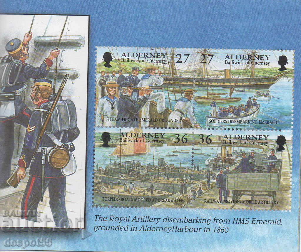 2001. Alderney. Alderney's historical events. Carnet. - 5 2001. Alderney. Alderney's historical events. Carnet. - 5