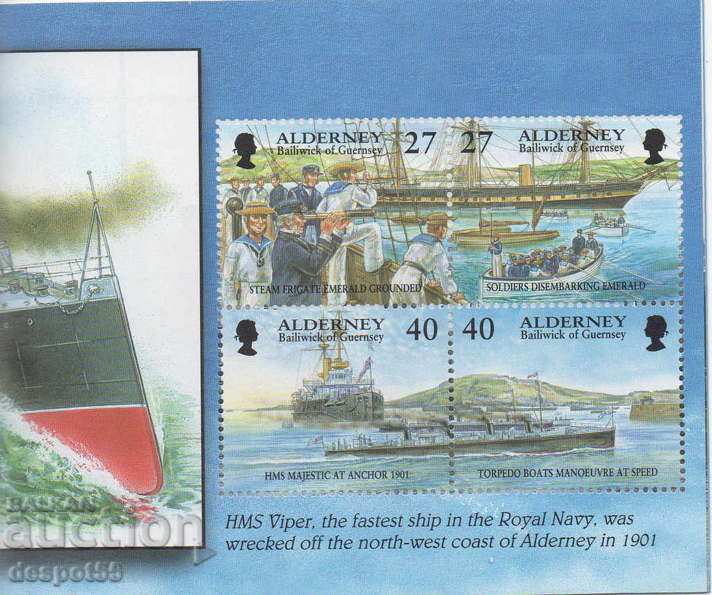 2001. Alderney. Alderney's historical events. Carnet. - 6 2001. Alderney. Alderney's historical events. Carnet. - 6