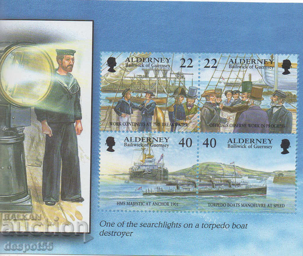 2001. Alderney. Alderney's historical events. Carnet. - 7 2001. Alderney. Alderney's historical events. Carnet. - 7