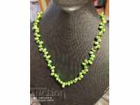 Necklace natural pearls green