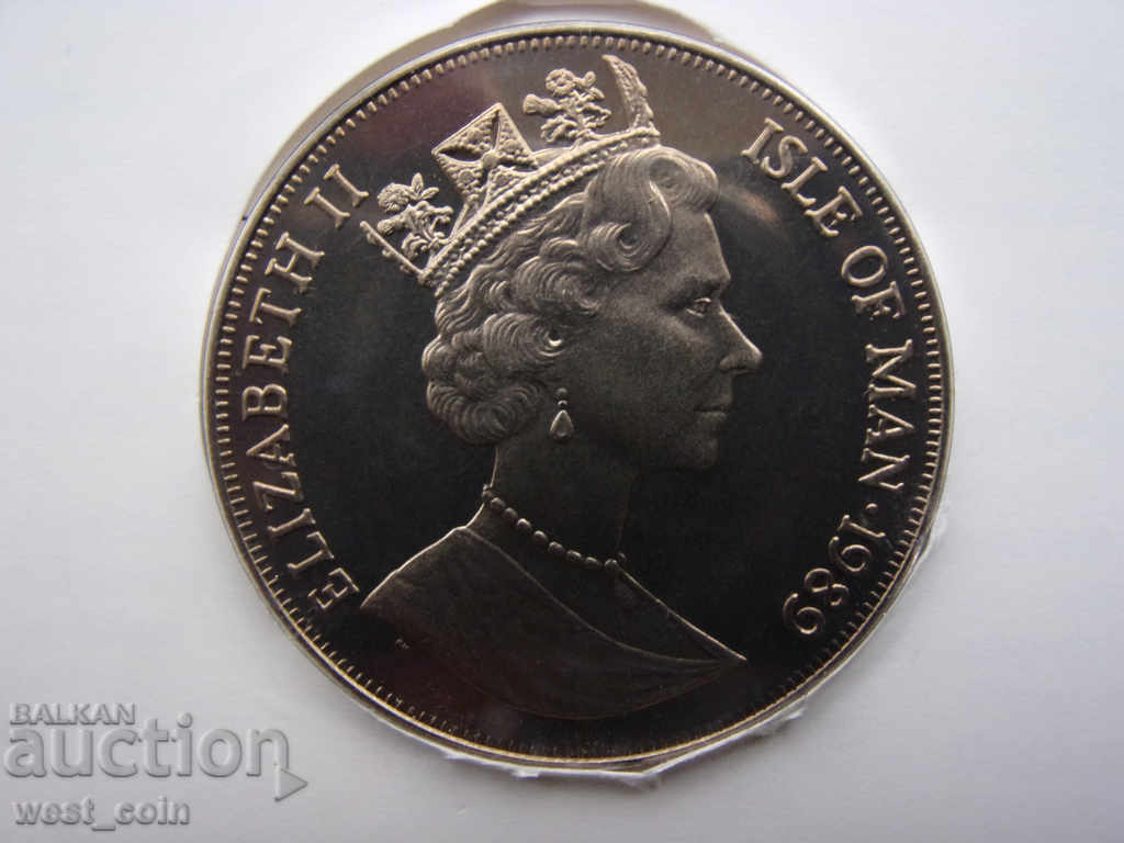 Доставка на Ман  NUMISBRIEFE  1 Крона 1989  UNC Rare