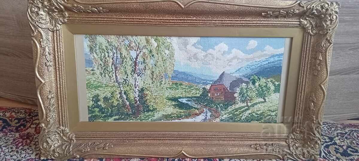 A rare "Spring Day in Greece" tapestry by Viller - 5 A rare "Spring Day in Greece" tapestry by Viller - 5