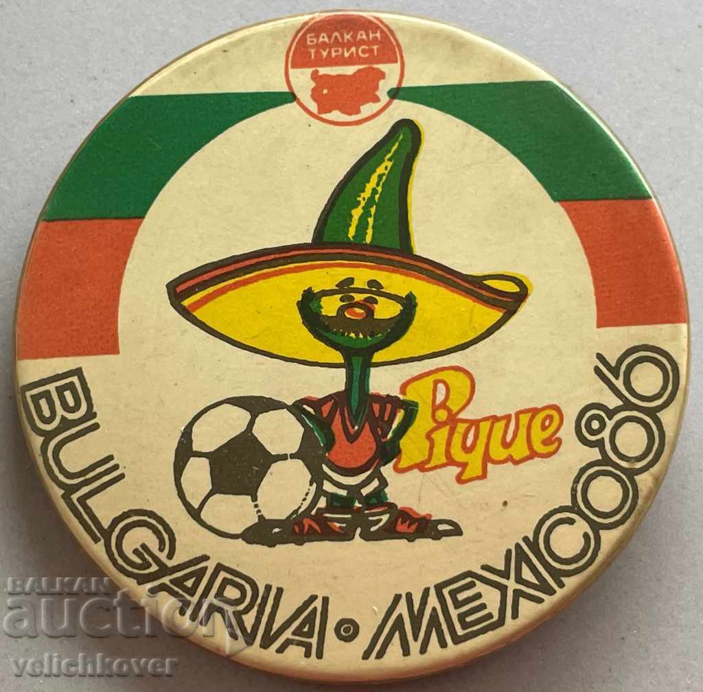 30832 Знак България на световно футбол Мексико 1986г.