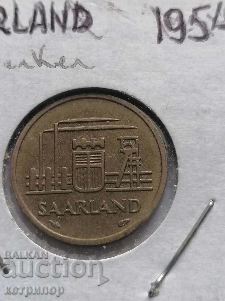 10 Franc Saarland 1954 with price 10.00 BGN | € 5.11 10 Franc Saarland 1954 with price 10.00 BGN | € 5.11