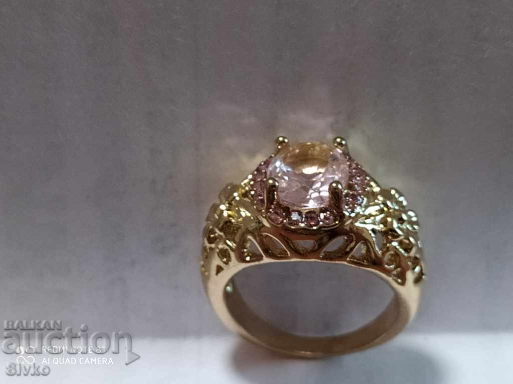 Пръстен позлата морганит с цена 17.99 лв. | € 9.20 Пръстен позлата морганит с цена 17.99 лв. | € 9.20