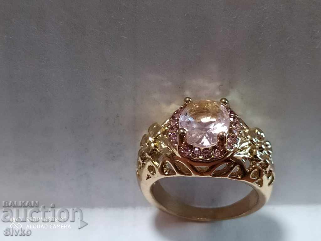 Аукцион Пръстен позлата морганит Аукцион Пръстен позлата морганит