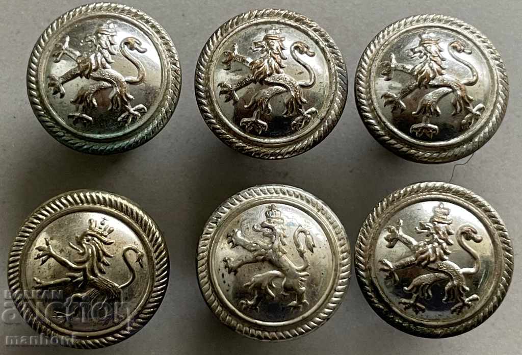 4963 Βασίλειο της Βουλγαρίας 6 μικρά κουμπιά Τσάρος Μπόρις Γ '