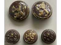 4965 Царство България 5 копчета камуфлажни Цар Борис III