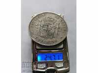 5 Pesetas Spain Silver 1885