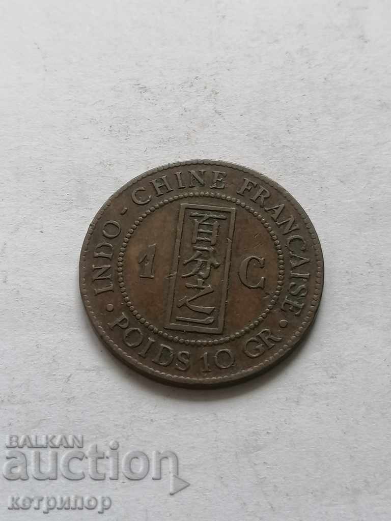 1 cent Indochina franceză 1885