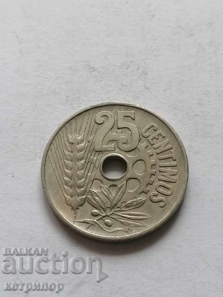 25 центимос Испания 1934г.