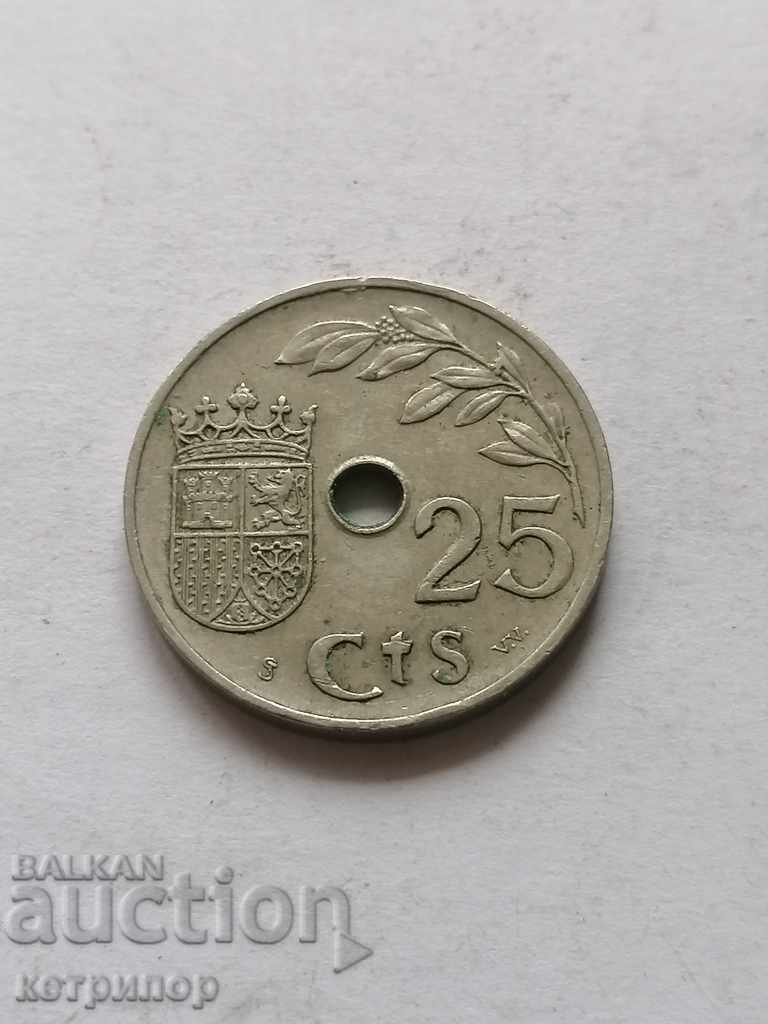 25 центимос Испания 1937г.
