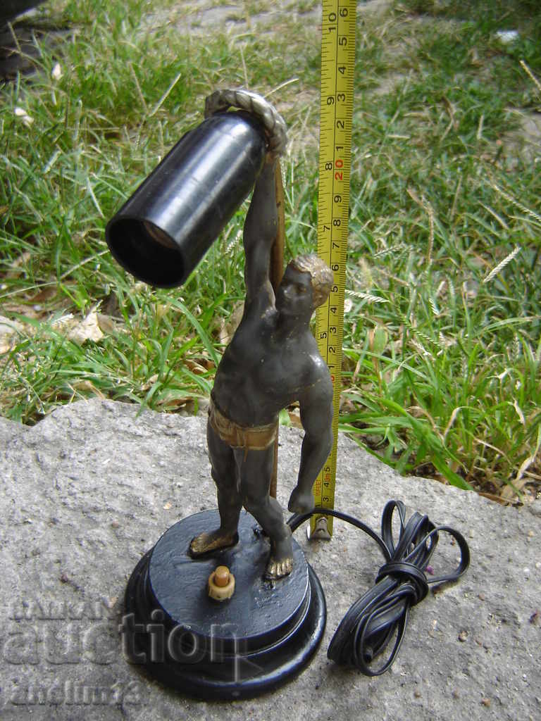 ΠΑΛΑΙΟ ΜΕΤΑΛΛΙΚΟ ΦΙΓΟΥΡΑ ΝΥΧΤΕΡΙΝΟ ΦΩΤΙΣΤΙΚΟ