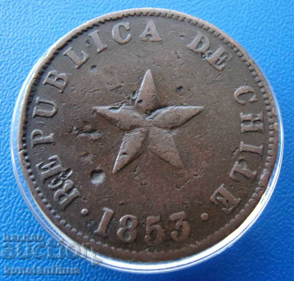 Чили  1  Центаво  1853   Rare с цена € 20.45 | 40.00 лв.