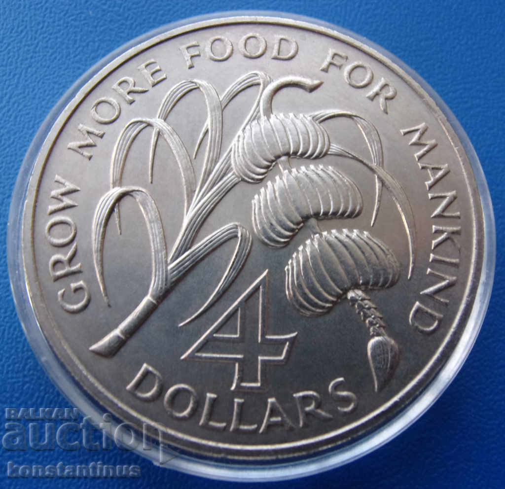 Барбадос  4  Долара  1970  UNC  Very  Rare с цена € 43.46 | 85.00 лв.