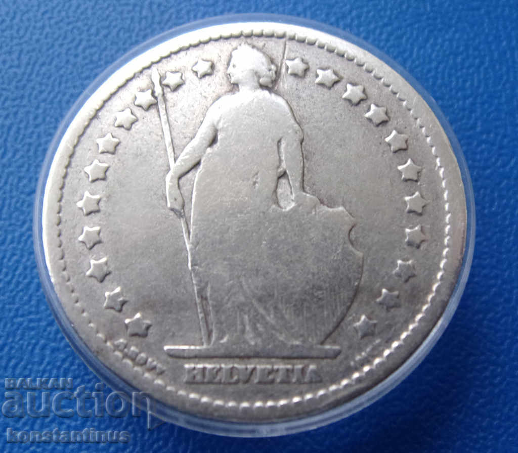 Elveția 1 Franc 1876 În Rare cu preț € 12.78 | 25.00 BGN