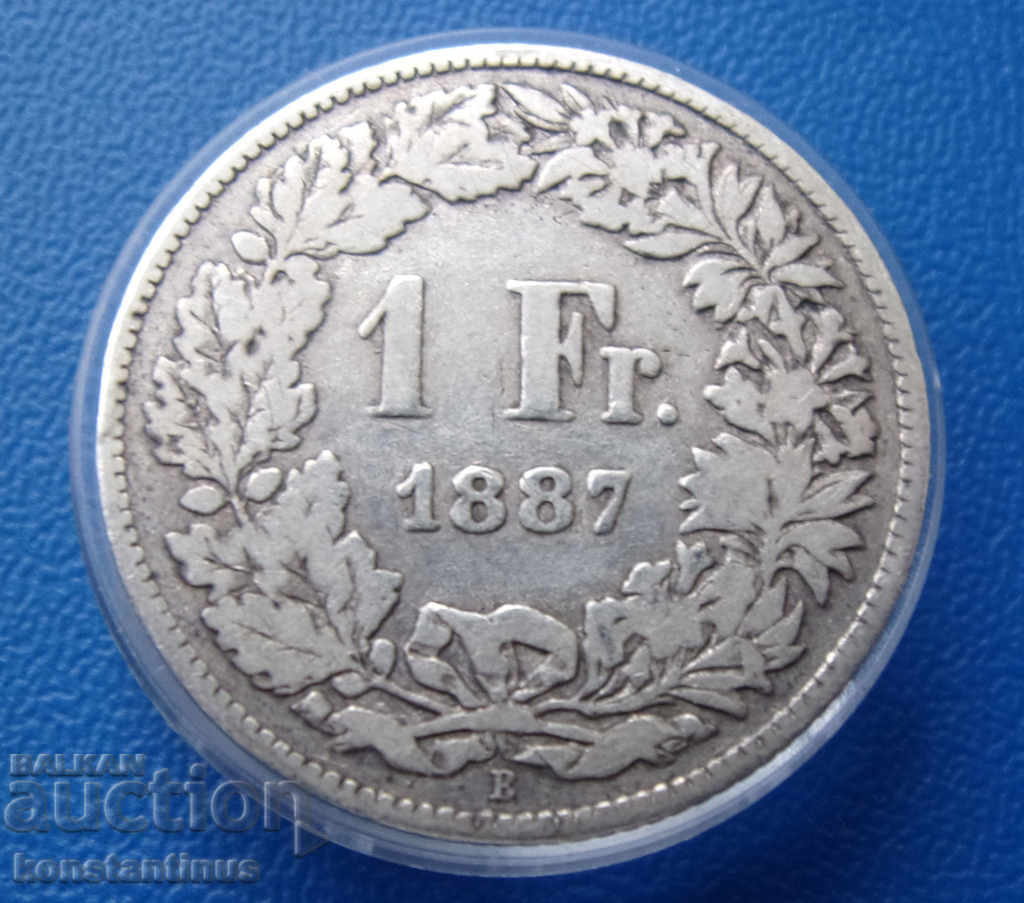 Switzerland 1 Franc 1887 In Rare