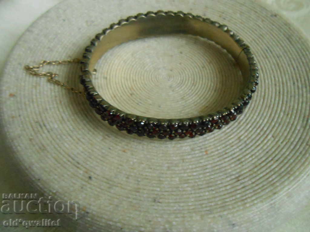 WOMEN'S BRACELET with natural stones - Garnet, very old - 5 WOMEN'S BRACELET with natural stones - Garnet, very old - 5
