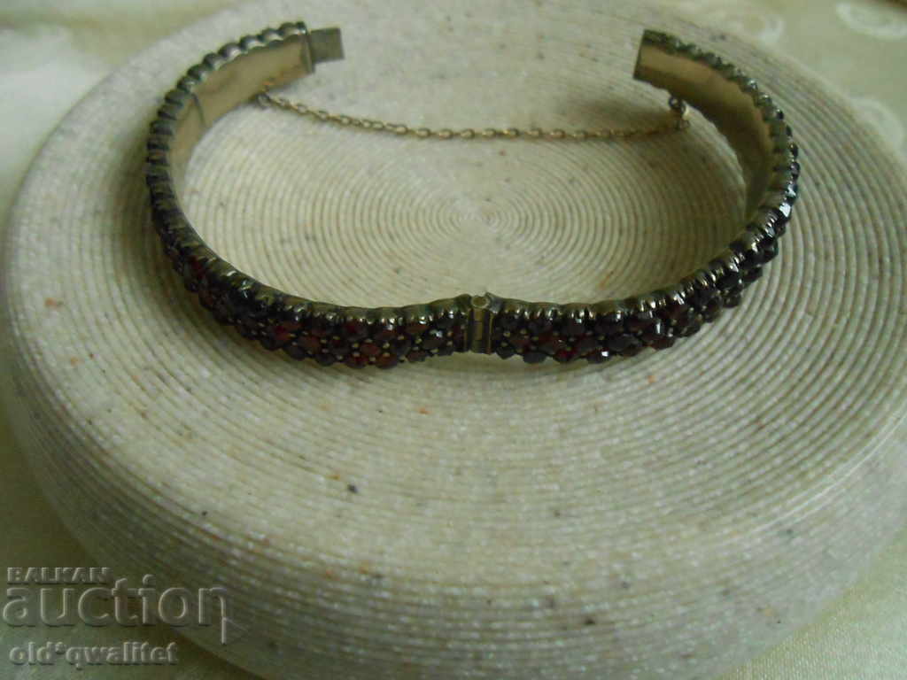 WOMEN'S BRACELET with natural stones - Garnet, very old - 7 WOMEN'S BRACELET with natural stones - Garnet, very old - 7