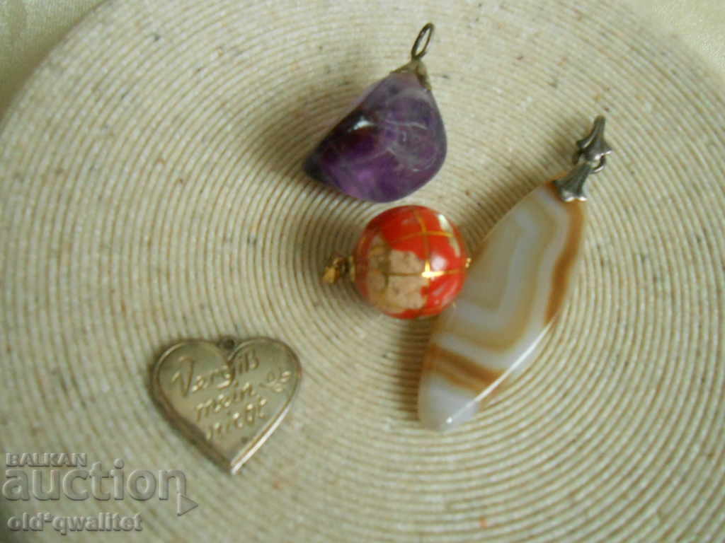 Interesting pendants, medallions, silver and natural stones - 6 Interesting pendants, medallions, silver and natural stones - 6