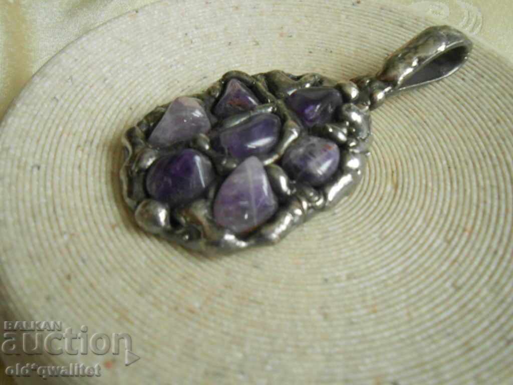 Large Old Amethyst Locket, Denmark, Designer - 7 Large Old Amethyst Locket, Denmark, Designer - 7