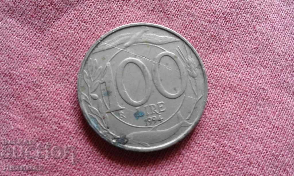 100 лири 1994 г.. Италия
