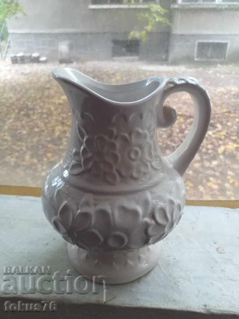 White jug German pottery collector with price 80.00 BGN | € 40.90 White jug German pottery collector with price 80.00 BGN | € 40.90