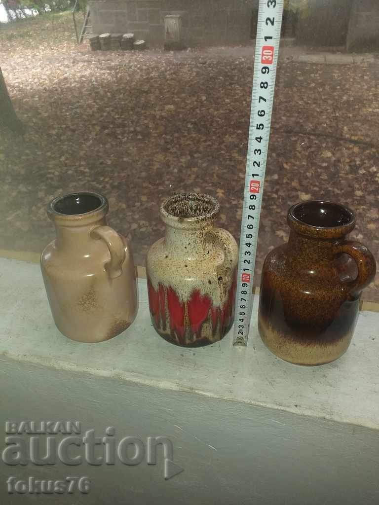 German ceramics Lava lot of three mugs - 5 German ceramics Lava lot of three mugs - 5