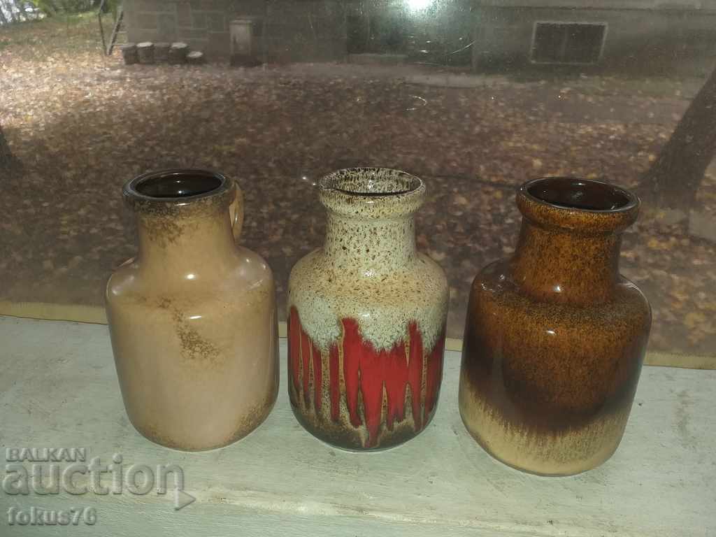 German ceramics Lava lot of three mugs - 7 German ceramics Lava lot of three mugs - 7