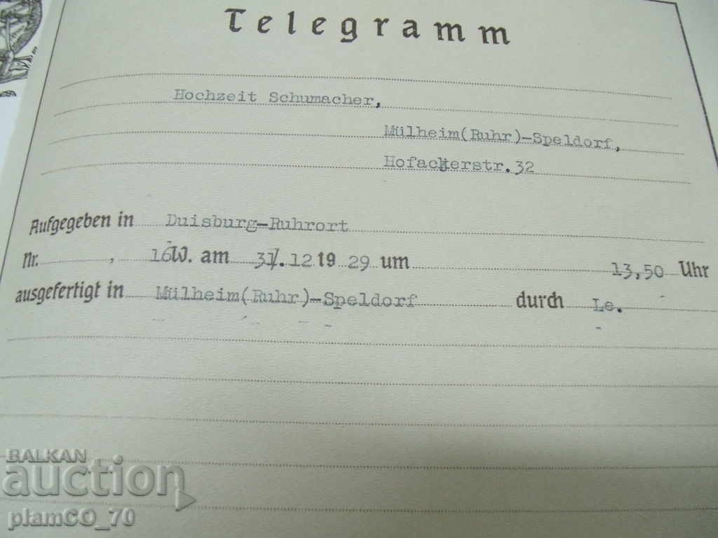 5 * 5702 eight old German telegrams 1929/1930 - 7 5 * 5702 eight old German telegrams 1929/1930 - 7