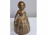 Old bronze bell for servants - female figure