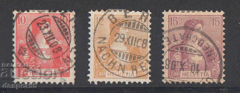 1907. Switzerland. Helvetia - A new imprint.