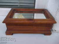 Wooden box with mirror