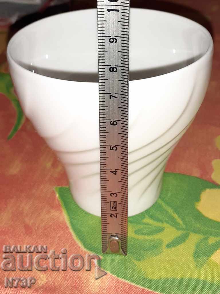 OLD PORCELAIN GLASS. CANDLEHOLDER. - 5 OLD PORCELAIN GLASS. CANDLEHOLDER. - 5