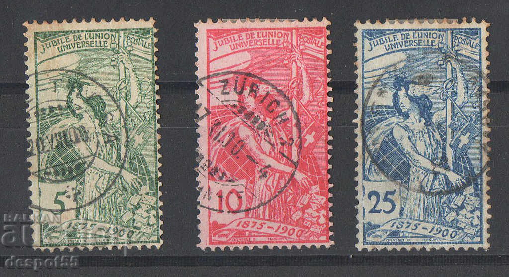 1900. Швейцария. 25 год. на Всемирния пощенски съюз - U.P.U.