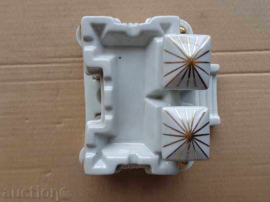 Baba Vida porcelain inkwell with gilded pen - 5