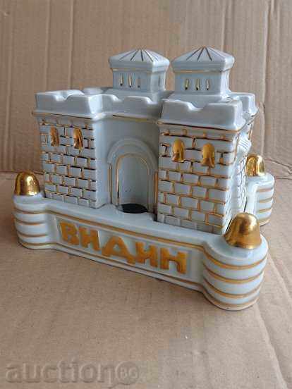 Baba Vida porcelain inkwell with gilded pen - 6