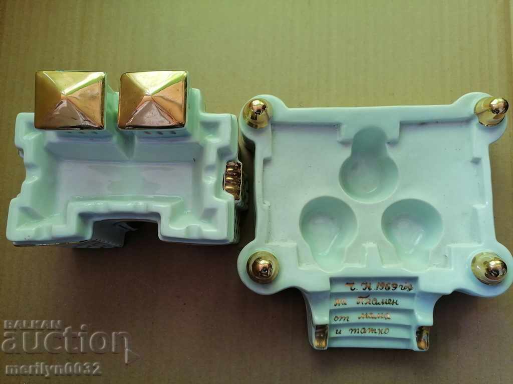 Delivery of Inkwell porcelain Baba Vida gift inscription gold letters Delivery of Inkwell porcelain Baba Vida gift inscription gold letters