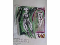 Рисунка туш и акварел - Краси Дойчев 33-31 см.