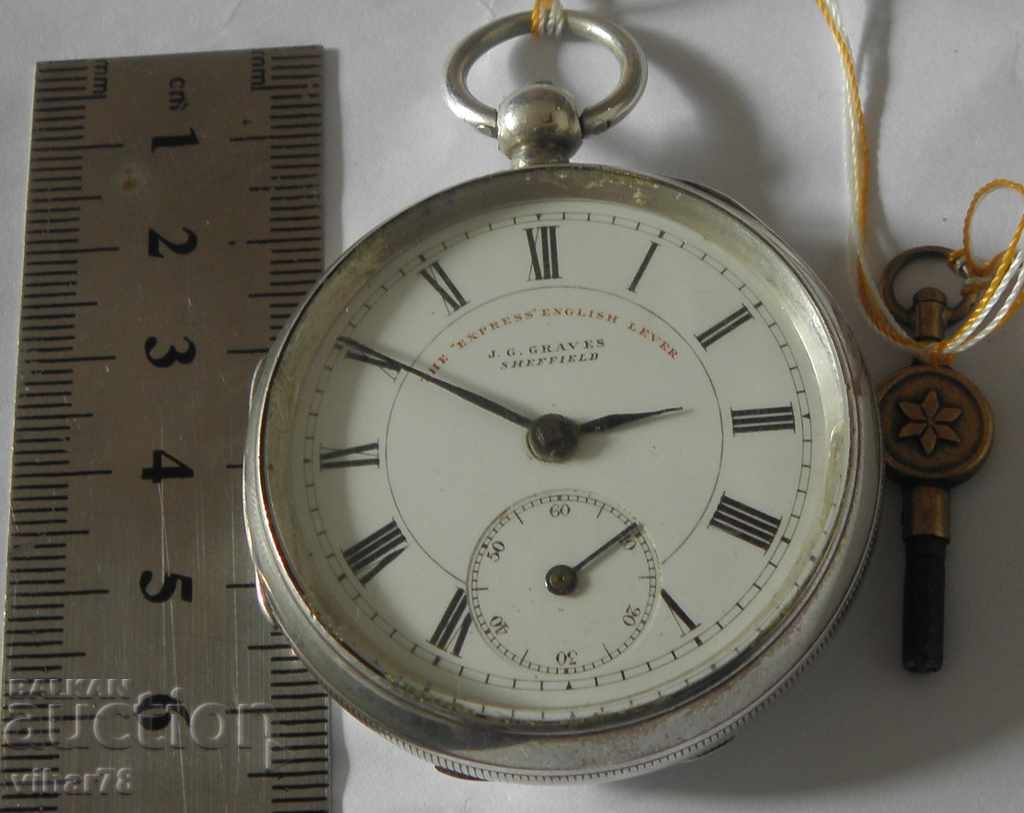 Auction silver pocket watch-SPINDLE Auction silver pocket watch-SPINDLE