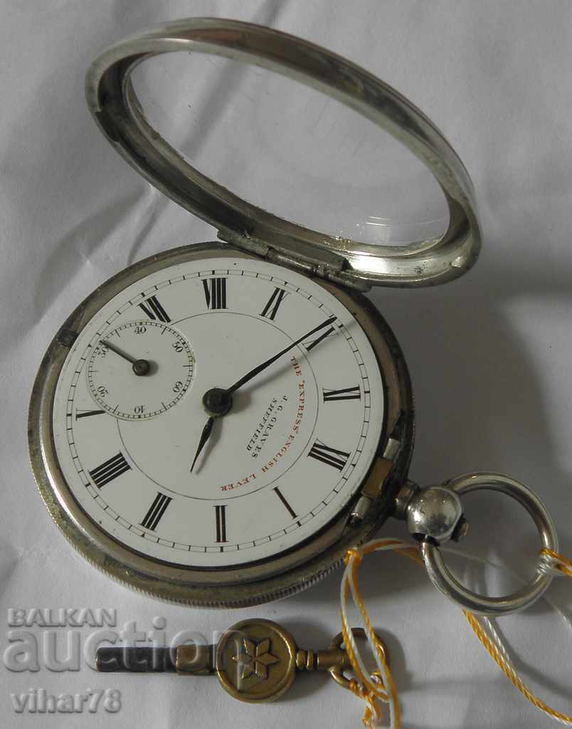 silver pocket watch-SPINDLE - 7 silver pocket watch-SPINDLE - 7