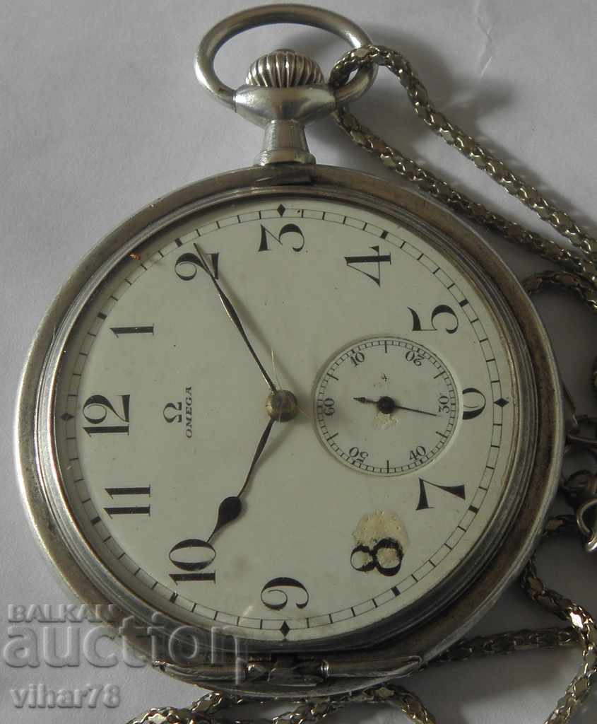 silver pocket watch -OMEGA-OMEGA with price 269.99 BGN | € 138.04 silver pocket watch -OMEGA-OMEGA with price 269.99 BGN | € 138.04