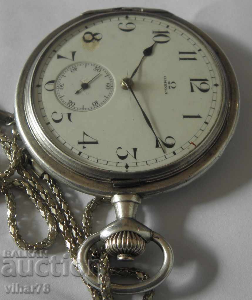 Licitație ceas de buzunar argintiu -OMEGA-OMEGA Licitație ceas de buzunar argintiu -OMEGA-OMEGA
