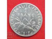 1 Franc 1917 Franța Argint